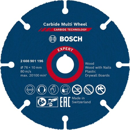Cutting disc BOSCH Expert Carbide Multi Wheel 76mm - Bosch Accessories