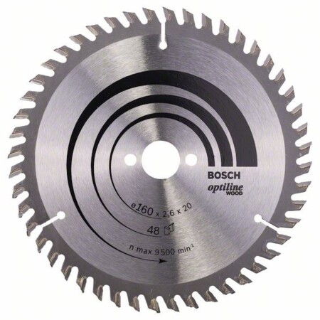 Cutting disc Bosch Optiline Wood Z48 160x30x2.6 - Bosch Accessories