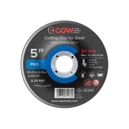 Cutting disc CGW T-1 125*1.6 A36 TBF - CGW