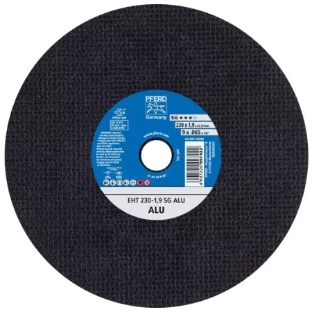 Cutting disc for aluminum PFERD EHT 230x1.9x22.23 SG ALU - Pferd