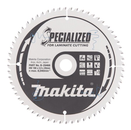 Cutting disc for laminate 190x20mm 60T MAKITA - Makita Accessories