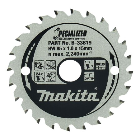 Cutting disc for laminate MAKITA 24T 85x15mm - Makita Accessories