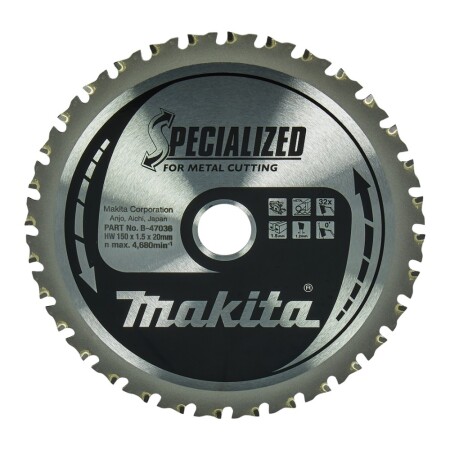 Cutting disc for metal MAKITA 150x20 32T DCS551 - Makita Accessories
