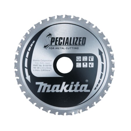 Cutting disc for metal MAKITA 185x30 mm 38T - Makita Accessories