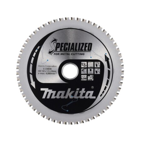 Cutting disc for thin metal MAKITA 150x20x1.1mm Z57 - Makita Accessories