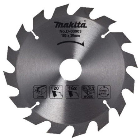 Cutting disc for wood 185x30x16Z HM MAKITA - Makita Accessories