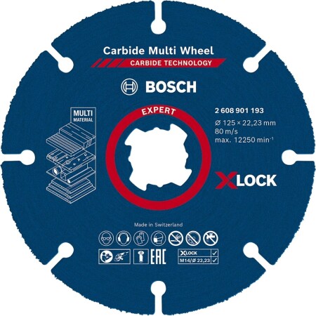 Cutting disc for wood BOSCH Expert Carbide Multi Wheel X-Lock 125mm - Bosch Accessories
