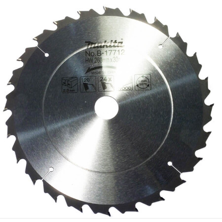 Cutting disc for wood MAKITA 260x30mm 24Z - Makita Accessories