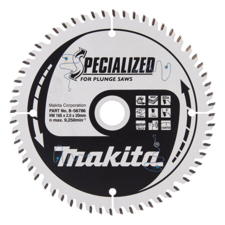 Cutting disc MAKITA 165x2x20mm Z60 5° - Makita Accessories