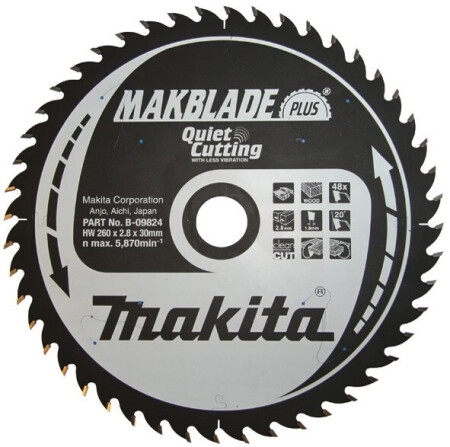 Cutting disc MAKITA 260x30x2.8mm 48T 20° 2704/LS/LH/LF - Makita Accessories