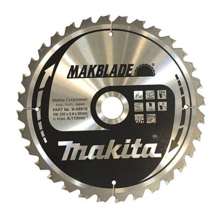 Cutting disc MAKITA 2704/LS/LH/LF 250x30x2.3mm 32T 5° - Makita Accessories