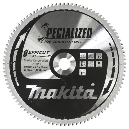 Cutting disc MAKITA Efficut 305x2x30mm 96T -3° - Makita Accessories