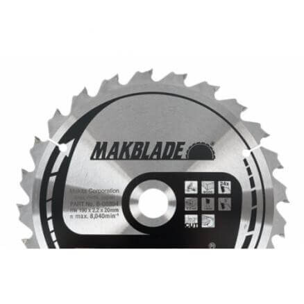 Cutting disc MAKITA Makblade 190x20x2.0mm 24T -5° - Makita Accessories
