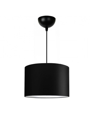 Cylinder Black Chandelier Fabric Pendant Diameter 30 cm 7510 - Modamonline