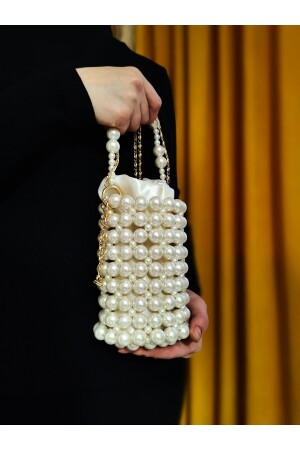 Cylinder Pearl Bag - Pearl Bag Pearl Bag Pearl Bead Bag - Evening Dress Bag - Invitation Bag - Vivozza