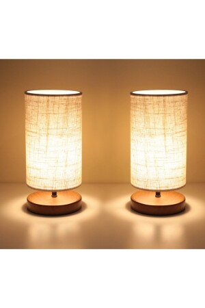 Cylindrical Design Fabric Lampshade Set of 2 - Homing