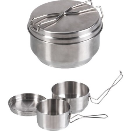 CZECH 3-PC. STAINLESS STEEL MESS KIT - MIL-TEC