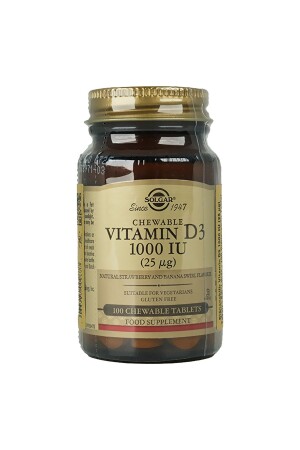 فيتامين D3 1000 Iu 100 طراز طعام طعام 20252 - Solgar