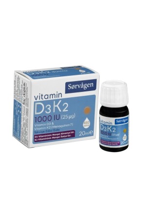 فيتامين D3k2 MNZ قطرات 20 مل (1000 يورو) TM. SORV. 00008 - Sorvagen