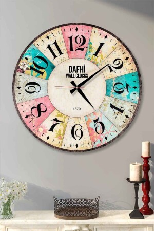 Dafhi Decorative Wooden Wall Clock 35x35 DFSAAT401-35x35 - Dafhi Aksesuar