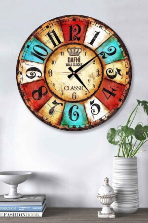 Dafhi Decorative Wooden Wall Clock 45x45 DFSAAT69 - Dafhi Aksesuar