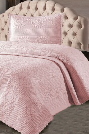 Daily Single Bedspread - Dowry Single Quilted Bedspread - Powder - Çt Çeyizci Tekstil