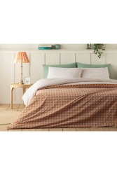 Daisy Cell Cotton Double Duvet Cover Set 200x220 Cm Tile 10039217 - English Home
