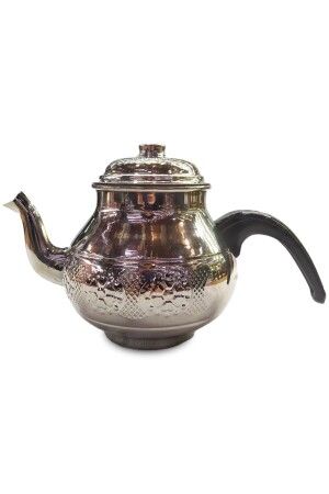 Daisy Patterned Copper Teapot Samovar Matching White 65165 - Genel Markalar