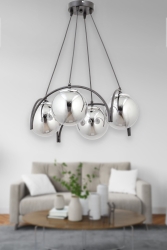 DALEY 4'LÜ FÜME GLOP CAMLI MODERN SARKIT AVİZE TYCRT178AN169105260287567 - avimonaydınlatma