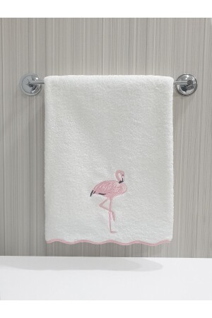 MNZ-Wavy Edge Flamingo اللون المزروع من اليد / الوجه 50x90 سم 100% القطن TNMHM210200H2 - Tanem Home
