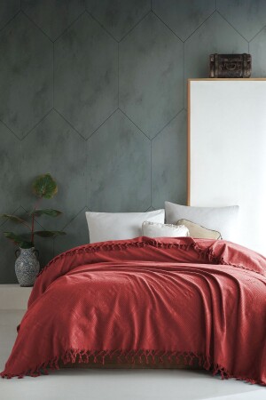 Dalila Double Jacquard Pique - Red 2020543 - Şaheser
