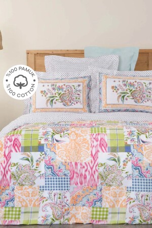 Dallias Fuchsia 100% Cotton Double Duvet Cover Set 200. 20. 01. 0169 - Karaca Home