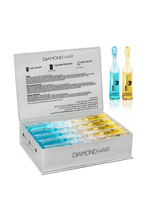Damaged - Late Growing - Losing Hair Undiluted Keratin Care Oil & Ozone Shampoo from 12 Plants - Diamond Hair