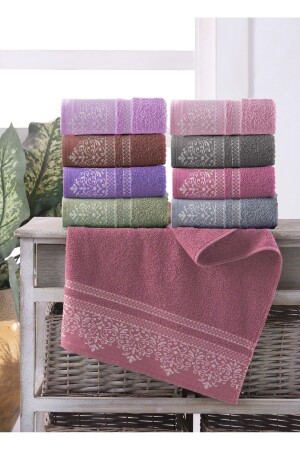 Damask Set of 8 50x90 cm Hand & Face Towels - Mariva Home