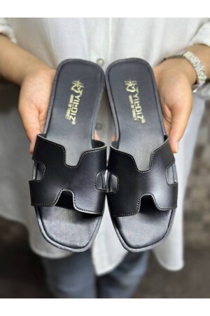Damen-Hausschuhe, Sommer- und Alltagshausschuhe, Meer, Strand, Mitgift, Gästehausschuhe, Schwarz - Yildiz Shoes