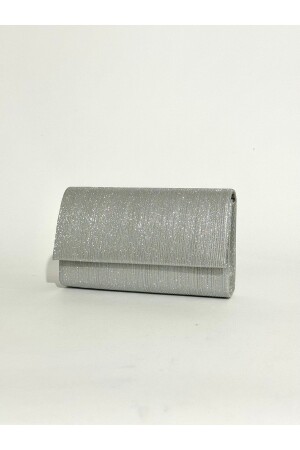 Damen Laser Silber Abendkleid Clutch Portfolio Kettenriemen Handheld Hochzeit Verlobung Nacht Umhängetasche - Nazart