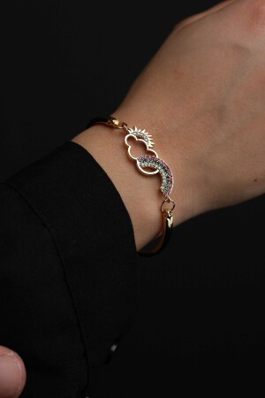 Damenarmband mit Zirkonstein und Regenbogensonne - Jackferrero