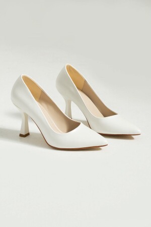 Damenschuhe mit Absatz – Stiletto-Absatz mit hohem Absatz, bequeme, stilvolle und dünne Arbeitsschuhe, Weiß, 8. 5cm - Güllü Shoes