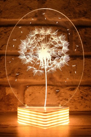 Dandelion Flower 3d Led Lamp - Hediye Kovanı