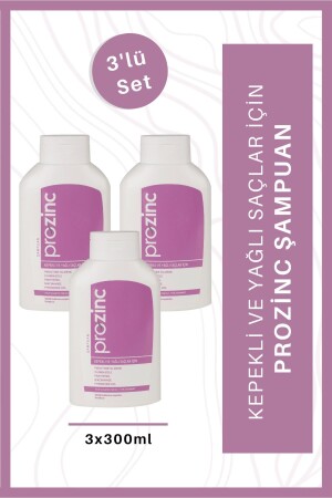Dandruff Shampoo For Oily Hair 3x300 Ml. - Prozinc