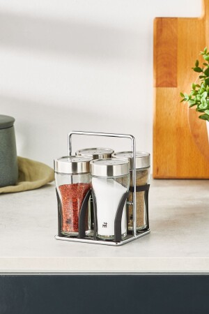 Danica 5 Piece Square Spice Set with Stand 153. 03. 08. 3003 - Karaca