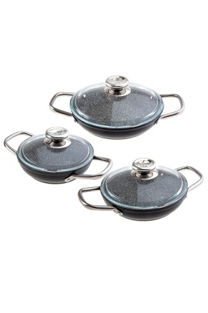 Darci Black 3-Piece Pan Set 500. 01. 02. 0461 - Jumbo
