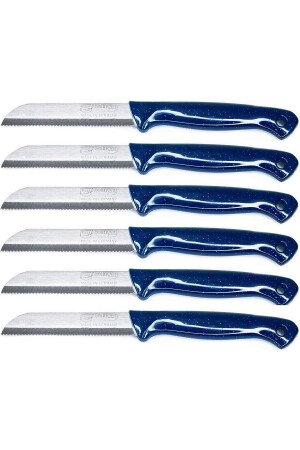 Dark Blue 6-Piece Fruit Knife Set with Glitter Holes - Solingen
