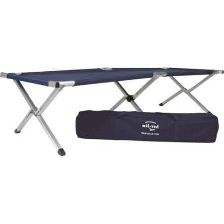 DARK BLUE US STYLE ALU.FOLDING COT W.BAG - MIL-TEC