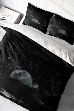Dark Moon 3D-Doppelbettbezug-Set aus Baumwollsatin monohome3367 - Monohome