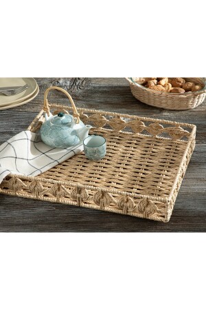 Dateless Hasır Tepsi 38x30 Cm Kahve TYC00717643411 - English Home