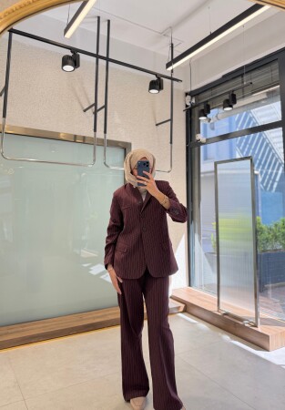 Davira Ceketli Takım - Bordo - Nuuwears