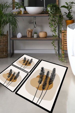 Day Sunrise Djt Set of 3 Bath Mat Bath Mat 8683264328091 - Chilai Home