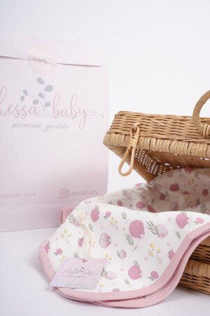 Decke aus gekämmter Baumwolle mit Perlen ALESSA3597 - alessa baby