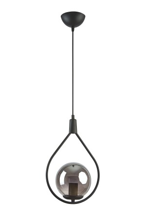 Deco Special Design Modern Living Room - Kitchen - Cafe Black Color Smoked Glass Single Chandelier DCO99 - Modavize